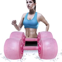 adjustable dumbbell 5 6kg water filled dumbbells set home gym protable pink dumbbell for women children yoga fitness exercise
