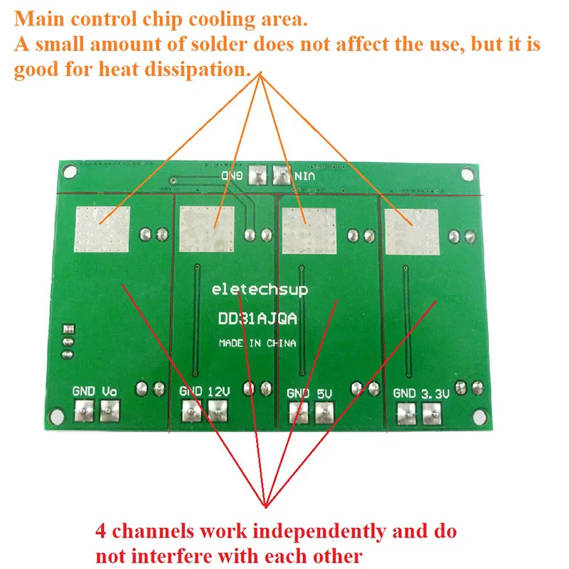 3A 4 Channels Multiple Switching Power Supply Module 3.3V 5V 12V ADJ Adjustable Output DC Step-Down Buck Converter Board | Электроника