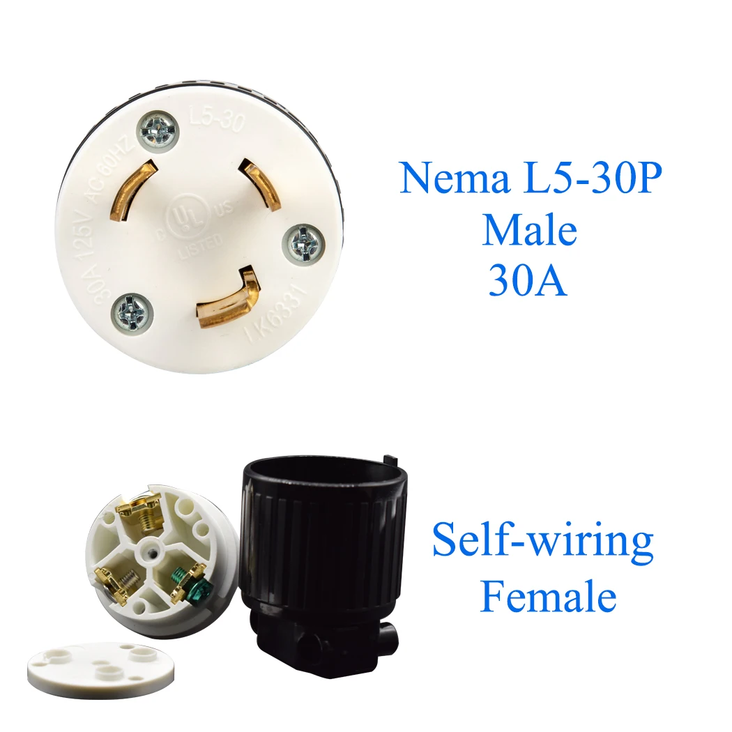 JORINDO NEMA L5-30P Американский 3pin съемный штекер 30 Ампер 125 в американские промышленные