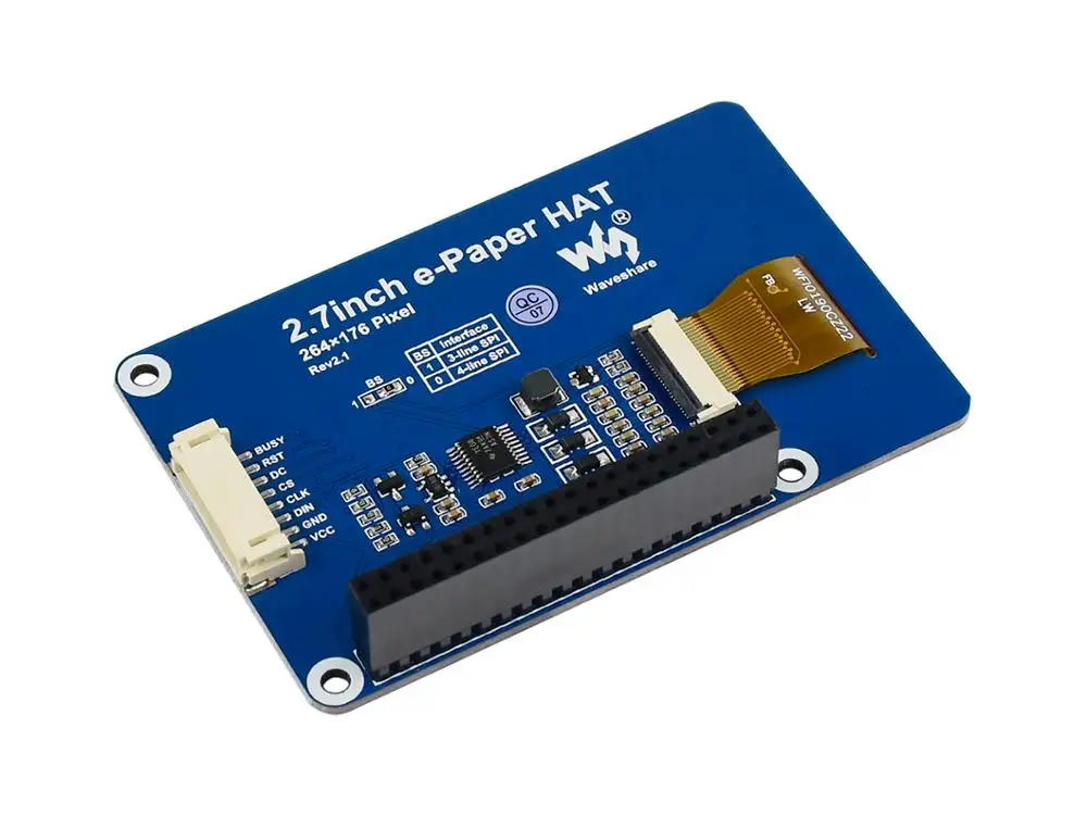 2 7 дюймовый e-Paper HAT 264x176 E-Ink дисплей для Raspberry Pi 3B/2B/Zero W интерфейс SPI поддерживает два