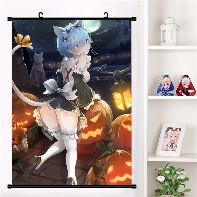 O Аниме Re: zero kara hajimeru isekai seikatsu Beatrice Emilia настенный плакат коллекция домашнего декора - Цвет: O