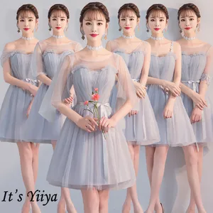Bridesmaid Dresses 2020 It's Yiiya R288 Bridesmaid Dress For Girls O-Neck Vestido De Festa Knee-Length Wedding Guest Dress Bridesmaid Dresses 2020 It's Yiiya R288 Bridesmaid Dress For Girls O-Neck Vestido De Festa Knee-Length Wedding Guest Dress