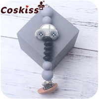 coskiss new baby products beech wood toy teether baby comfort silicone car pacifier chain baby teether anti drop chain gift