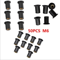 50 pack motocycle m6 m5 metric rubber well nuts universal windscreen fairing wellnuts motorcycle atv