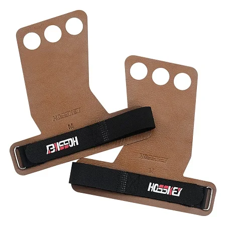 Brown smoooth Рукоятки Hosskey с 3 отверстиями для рук и гимнастики отлично подходят для перекрестных тренировок, пульверизаторов, тяжелой атлетики, подбородка, тренировок, упражнений - Цвет: Brown smoooth