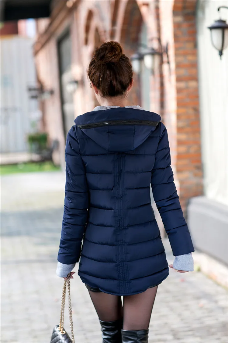 Winter Warm Cotton Jacket Women's Large Size Long Jacket New Ultra-light Slim Hooded Windproof Down Jacket Women's Jacket