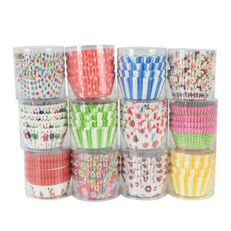 

100Pcs Muffin Case Cup Party Tray Paper Cups Cake Cupcake Baking Molds Kitchen Cooking Bakeware Maker DIY Cake Decorating Tools