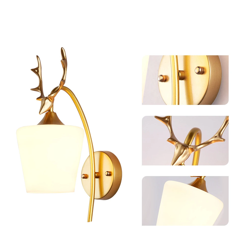 2019 antlers wall lamp type LED lamp  aluminum bedside reading lamp for surface decoration of bathroom corridor