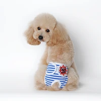 pet clothes physiological pants striped teddy and pet wipes dog bathing and grooming brush and combs