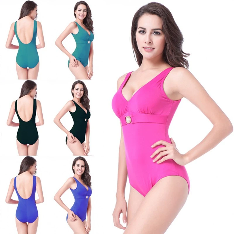 Купальник бикини большого размера для полных женщин купальник с V образным