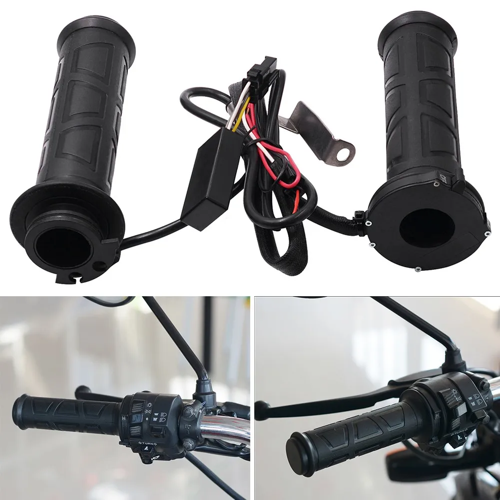

1 Pcs Motorcycle Electric Heated Handle Bar Motorbike Racing Heating Grips Hot Warmer Handlebar 12V 15W-35W PWM Adjustable