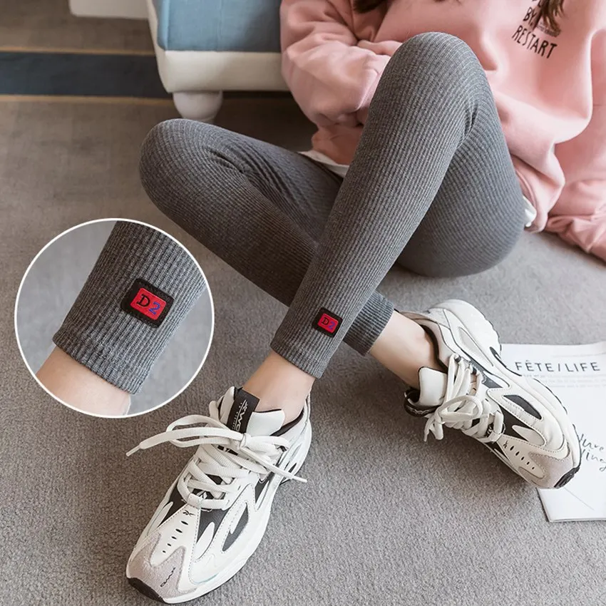 Осенне зимние Новые Леггинсы для беременных женщин эластичные леггинсы в