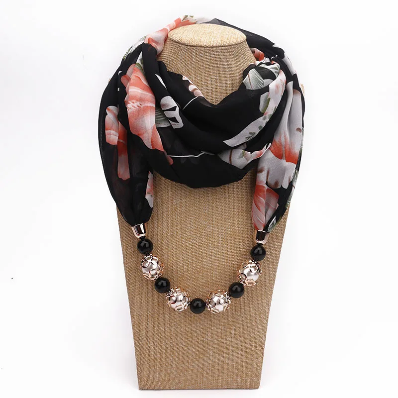 Luxury brand 2020 necklace Scarf for women Spring/Autumn Muslim Head Scarves Chiffon choker Clothing Accessories | Украшения и