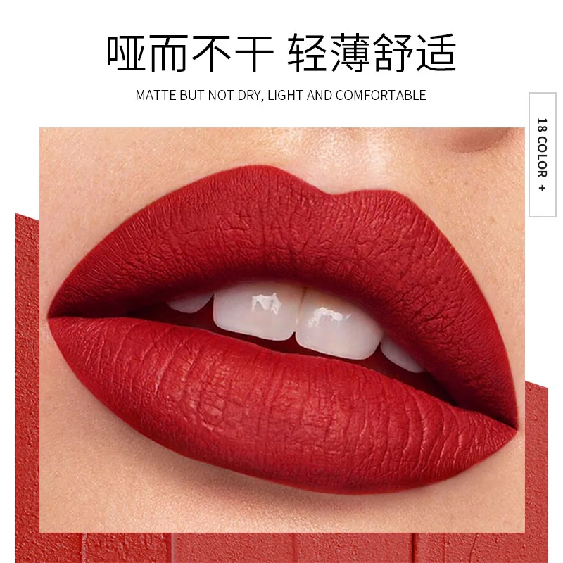 Лидер продаж 18-цветная мини-капсула для глазурования губ бархатная