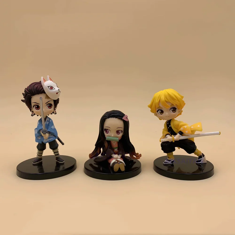 

Japan Anime Figures Demon Slayer Tanjirou Nezuko Rengoku Kyoujurou Zenitsu Giyuu Inosuke Kimetsu no Yaiba Action Toy Model