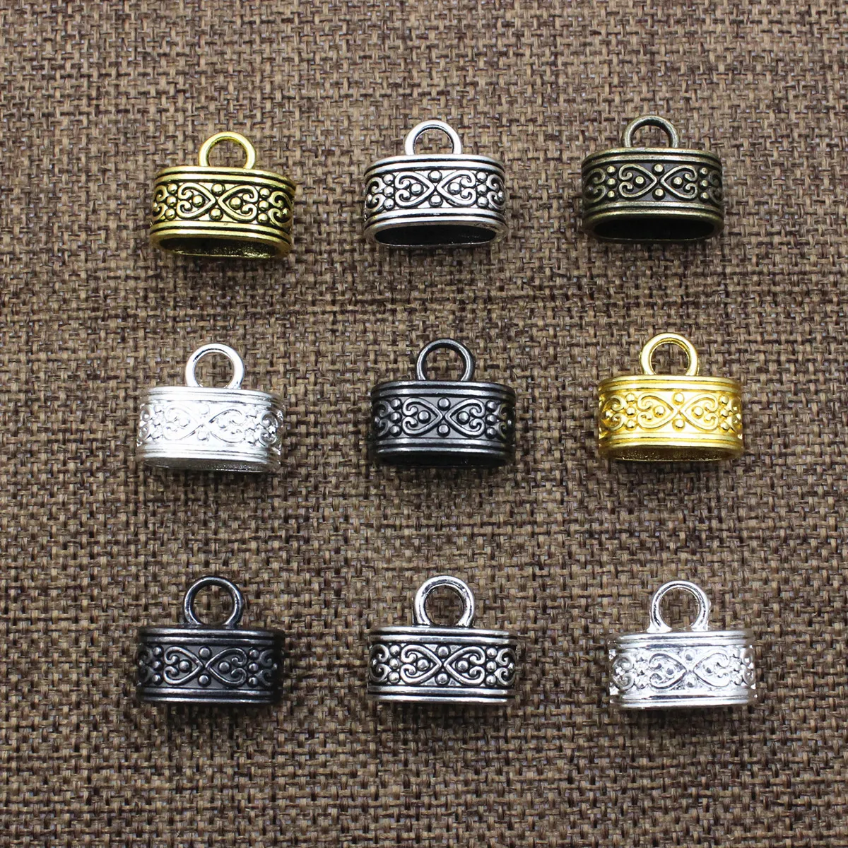 50pcs Cord Crimp End Caps Buckle Tips for Necklace Bracelet Ropes Cords Connectors Clasp DIY Accessories 15x13x10mm K00524 | Украшения и