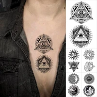 eye of god temporary tattoo sticker small mini egyptian pyramid geometric tatoo arm hand wrist men women glitter tattoos kids