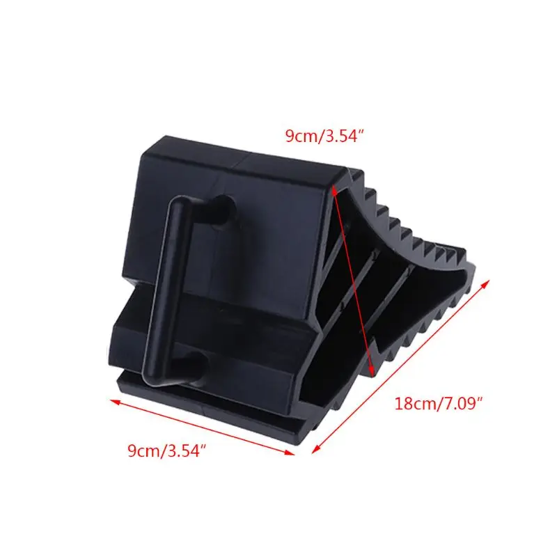 

Hot 2 Pcs Antislip Vehicle Car Truck Wheel Tire Chock Stop Block Black Car Parking Accessories High Quality