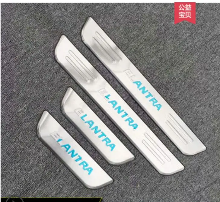 304 stainless steel Plate Door Sill Welcome Pedal Car Styling Accessories (inside + outside) FOR Hyundai Elantra 2012--2015 | Автомобили и