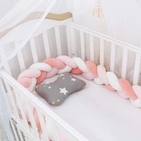 150cmbaby bumper bed braid knot pillow cushion bumper for infant kids crib protector cot bumper room decor anti collision bumper