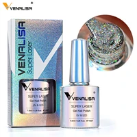 venalisa super laser gel nail polish led uv semi permanent reflective glitter 7 5ml sparkling