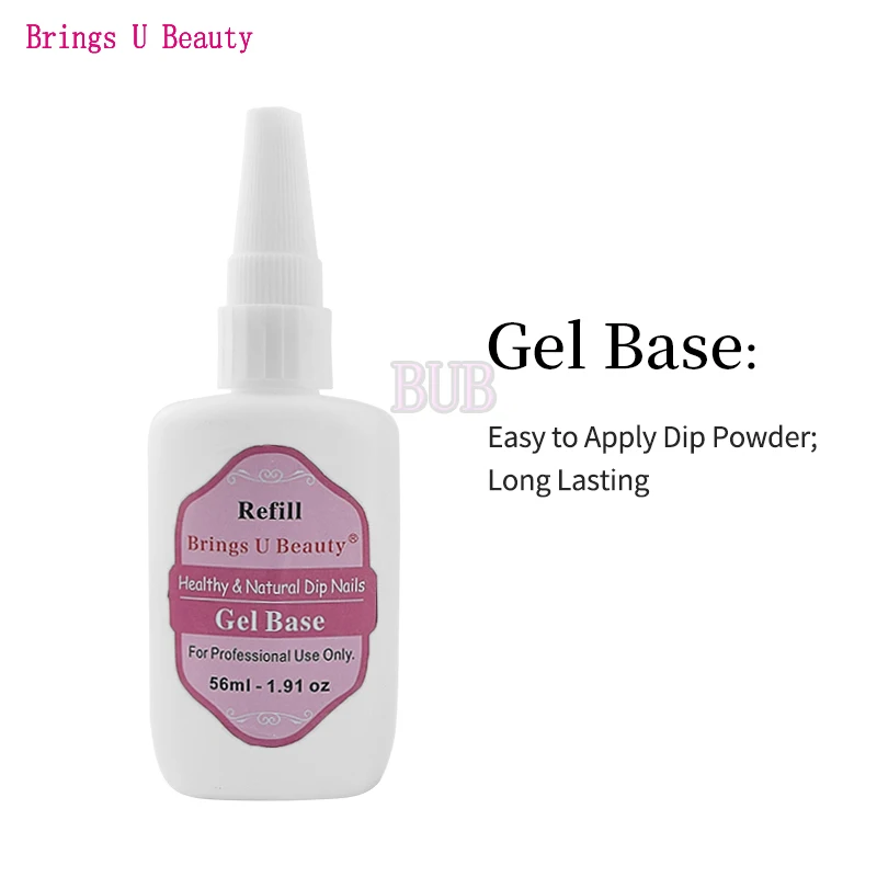 BU-56ml-Gel Base 15 мл предварительно скрепленная гелевая основа гель Топ активатор кисть заставка 56 мл заправка База Топ активатор жидкость для погружения порошок натуральный сухой - Цвет: BU-56ml-Gel Base