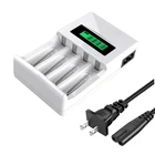 Умное зарядное устройство для батарей, на 4 батареи, с функцией быстрой зарядки, с USB, для батарей 1,2 В, AAAAA, NiMh, NiCd, с ЖК-дисплеем
