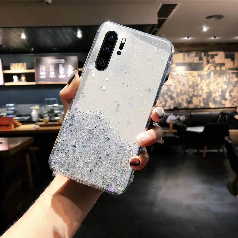 white YBD мягкий Блестящий Звездный чехол для телефона для samsung Galaxy Note 10 10 pro s9 s8 plus note 8 9 s10 plus A50 A70 A40 чехол Fundas - Цвет: white