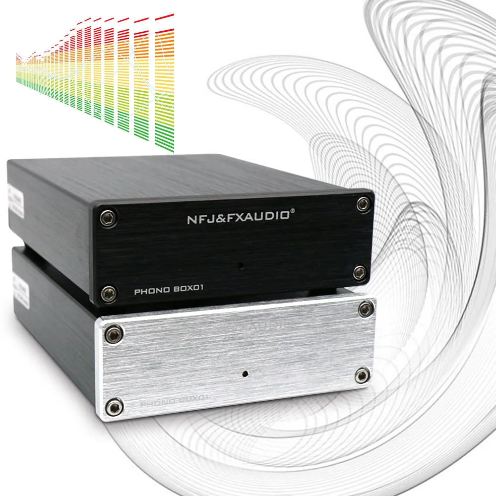 FX-Audio BOX01 Vinyl Record Player Preamplifier Mini MM Phono Preamp Amplifier HiFi Sound Music Amplifier For Home Theater DIY