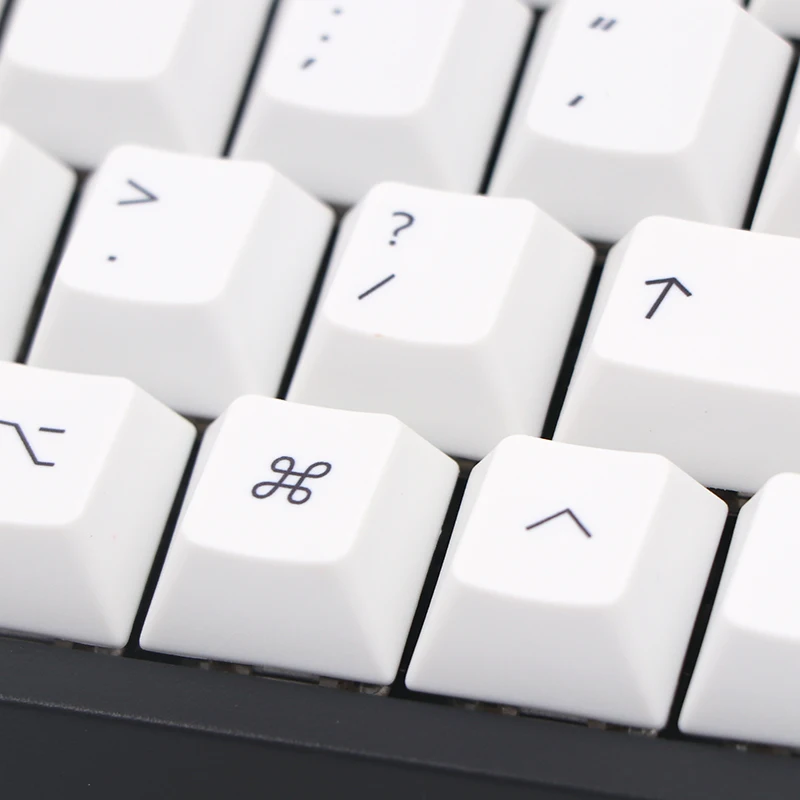 Keypro минималистичные белые колпачки для клавиш с 140 клавишами краской в виде Черри
