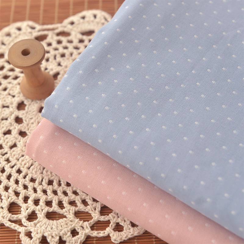 Двухслойная ткань в горошек из 100% хлопка для рубашки длинной юбки дивана