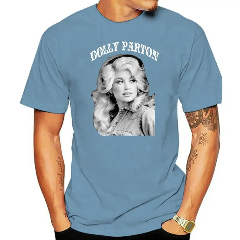 

Dolly Parton Men Bw Portrait Arc Logo T Shirt Black