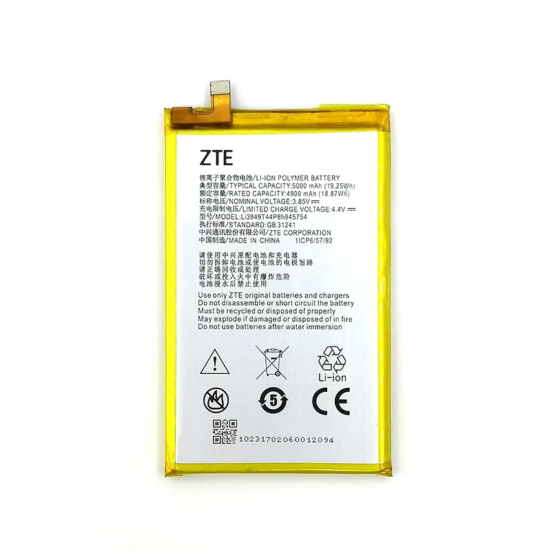 100% Оригинальный аккумулятор 5000 мАч для телефона ZTE Blade A2 Plus BV0730 A2Plus A610 Li3949T44P8h945754 +