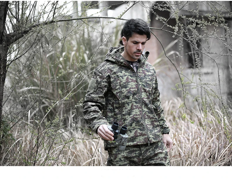 FAVSPORTS Мужская Военная камуфляжная флисовая куртка Мягкая оболочка тактические пальто Мужская водонепроницаемая армейская одежда Мультикам ветровки