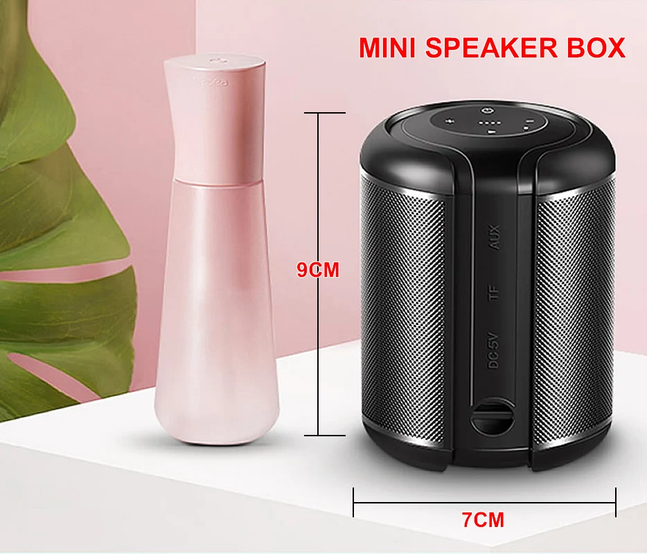 mini portable bluetooth speakers box v8 subwoofer stereo shocked hifi sound office handsfree fm tf usb aux outdoor audio player free global shipping