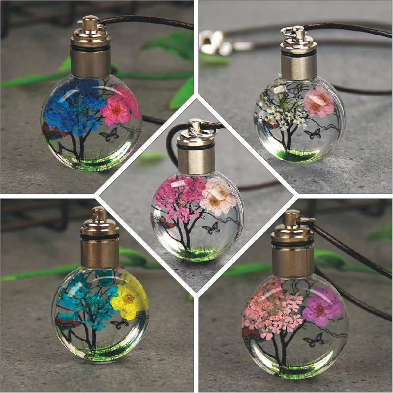 Женское ожерелье с подвеской в виде высушенного цветка кулон со звездным