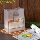 Одноразовые подарочные пакеты с ручкой, пакет для упаковки пирожных для выпечки, ювелирные изделия, свадебный подарок на день Святого Валентина, 50 шт.