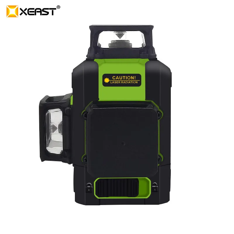 XEAST лазерный уровень самонивелирующийся с 12 линиями 360 перекрестный 3D зеленый луч