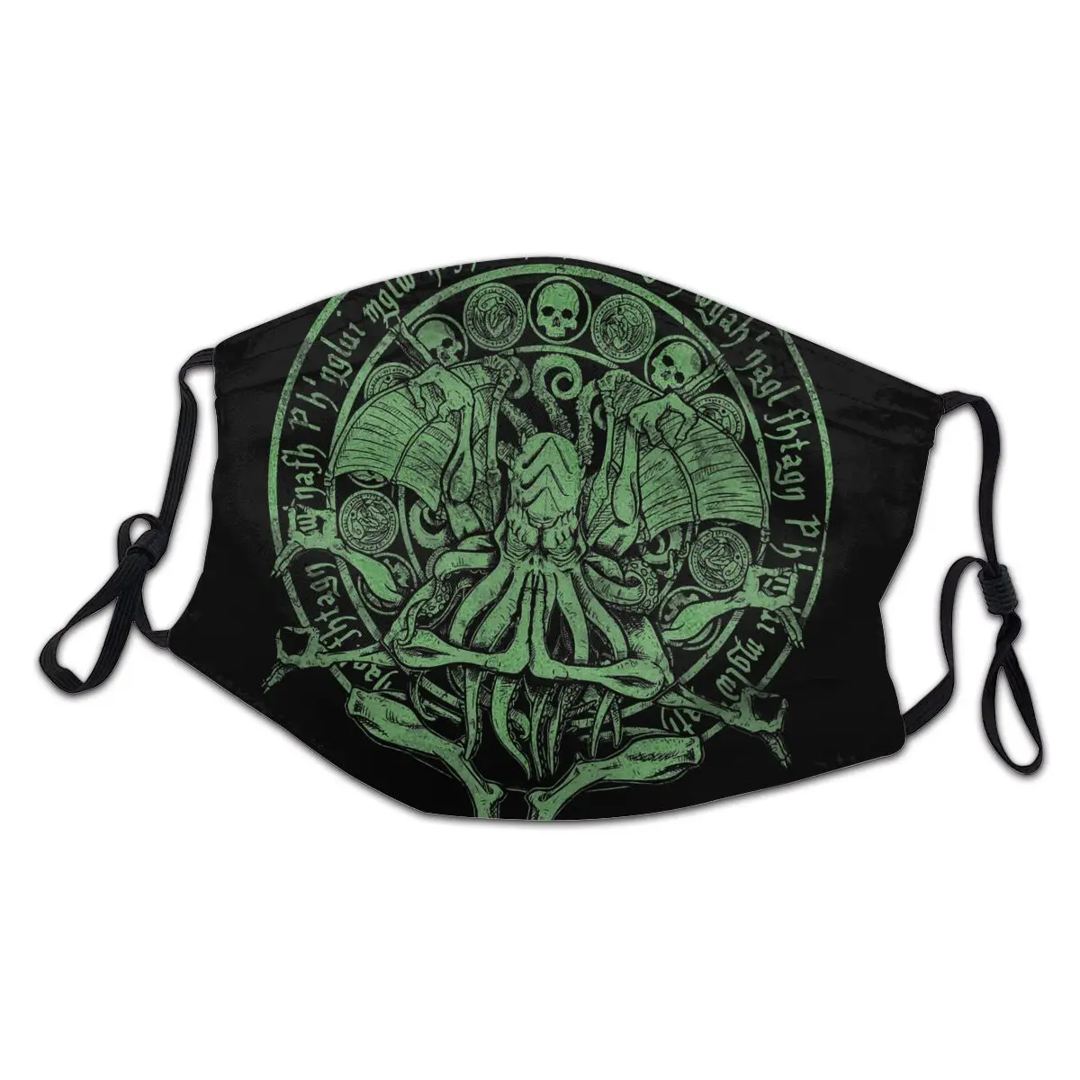 

The Idol Sick Green Variant Cthulhu God Art Mouth Face Mask Horror