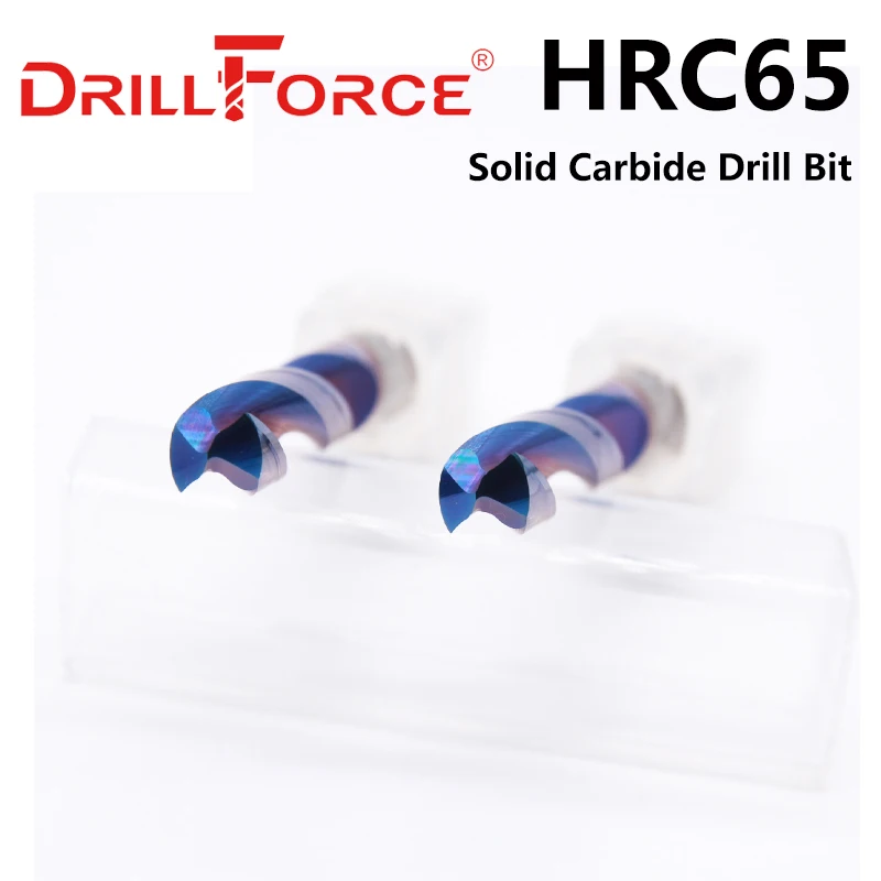 Drillforce 1 шт. мм 16 HRC65 твердосплавные сверла 3D нано синяя спиральная канавка