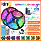 Светодиодные ленты, совместимы с Alexa Google Home, светодиодный светсветильник льник с Wi-Fi управлением ler 5050 RGB, App и дистанционным управлением, для украшения дома