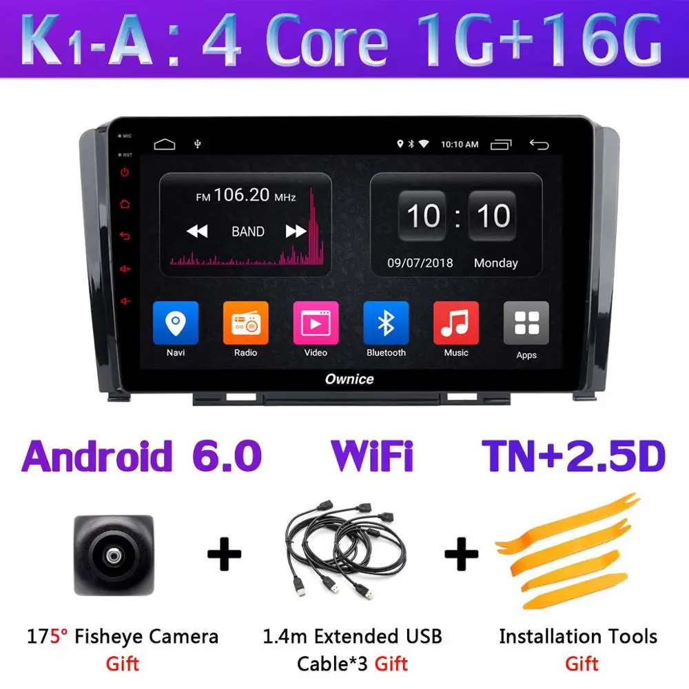K1-A Ownice K1 K3 K5 K6 автомобильный dvd-плеер для Great Wall Hover Haval H6 2009- Автомобильный gps Радио DSP CarPlay стерео 360 ° панорамный - Цвет: K1-A