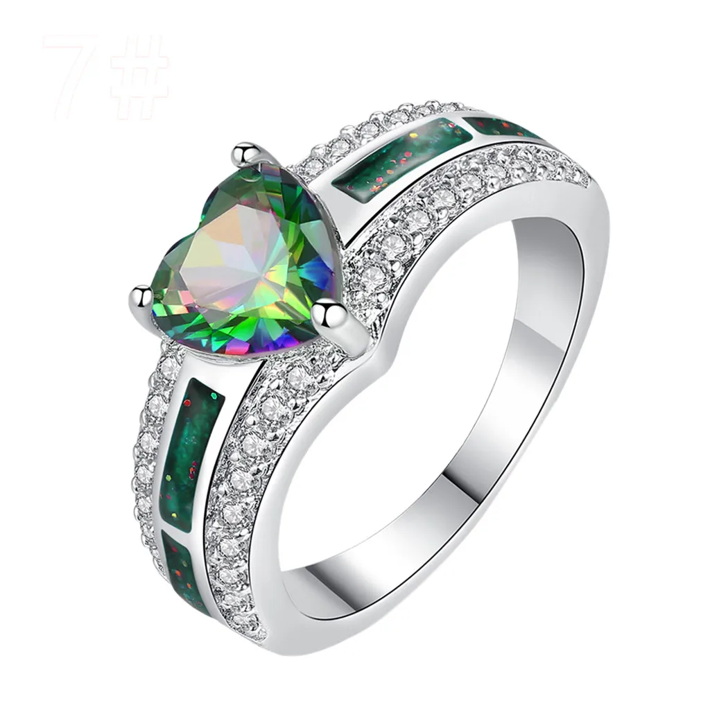Пара женщин Любовь Циркон в форме сердца кольцо европейский и американский