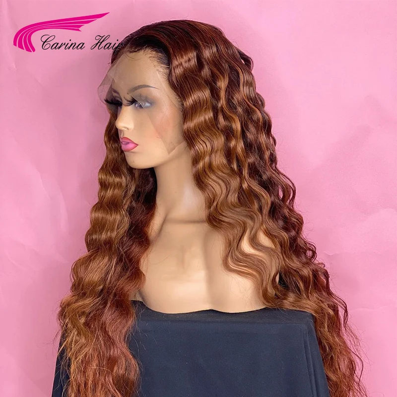Волнистые светлые Омбре вьющиеся кружевные передние человеческие волосы