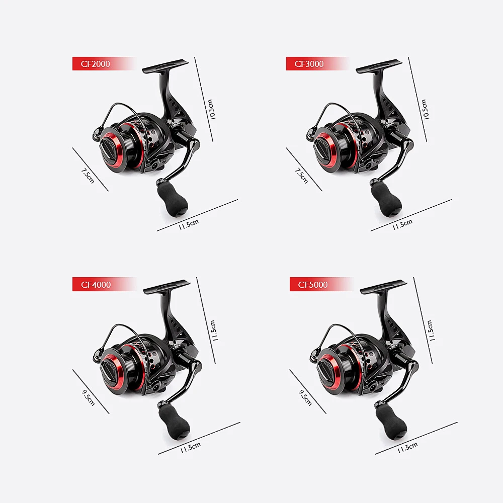 Алюминиевая катушка с ЧПУ 5 0: 1 спиннинговая Рыболовная 8 кг/17 6 фунтов