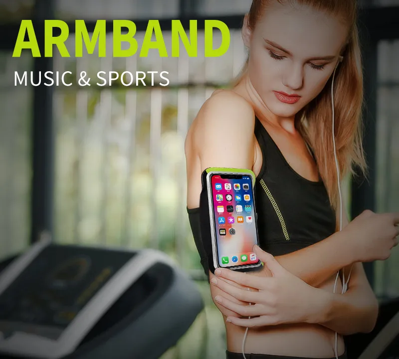 Спортивные нарукавники для бега в тренажерном зале iPhone 11 Pro Max X 6 7 8 Plus Samsung S20 Ultra S10