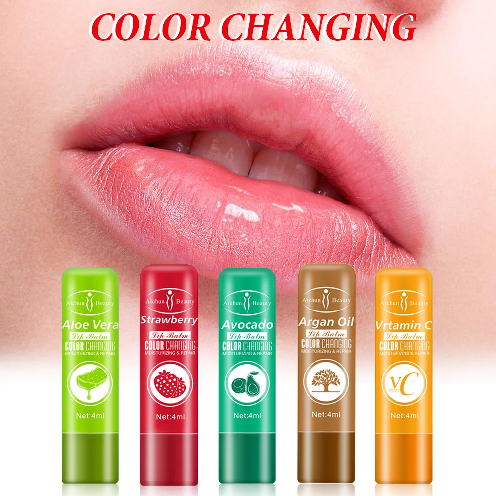 

Discoloration Lip Balm Moisturizing Lip Gloss Avocado Lip Tint Long-Lasting Waterproof Color Mood Changing Lip Stick Free Goods