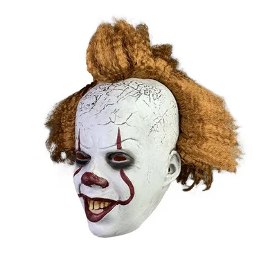 Оптовая продажа маска клоуна it на Хэллоуин из фильма косплей головной убор