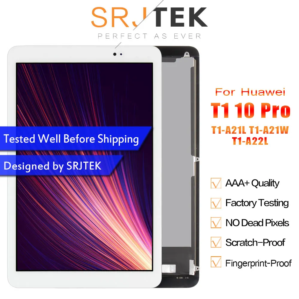 

SRJTEK 10.1" For Huawei Mediapad T1 10 Pro LTE Touch Screen T1-A21L LCD Display T1-A21W T1-A22L Matrix Digitizer Sensor Assembly