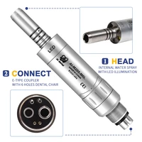 ai m205 m6l stainless steel 6 hole air motor fiber optic contra angle low speed straight dental handpiece equipment